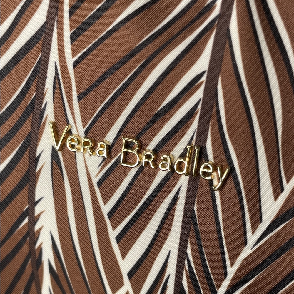Vera Bradley Black and White Leaf Pattern Tote - Picture 6 of 7